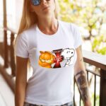 Γυναικείο μπλουζάκι με στάμπα/Snoopy-garfield
