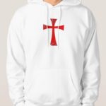 Ανδρικό φούτερ/Knights templar cross,ανδρικό φούτερ άσπρο,φούτερ με σχέδιο,φούτερ με στάμπα,assasins creed legacy,games