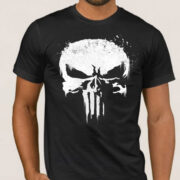 Ανδρικό μπλουζάκι/Punisher Skull,μαύρο μπλουζάκι με στάμπα,μπλουζάκι κοντομάνικο,μπλουζάκι με σχέδιο,t-shirt με σχέδιο, t-shirt,βαμβακερό μπλουζάκι.