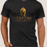 Μπλουζάκι με στάμπα μαύρο/SPARTAN LEGACY