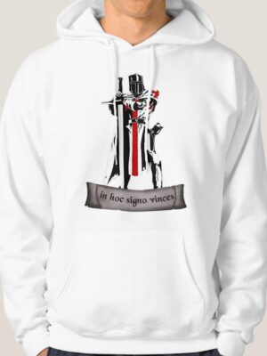 Ανδρικό φούτερ/KNIGHTS TEMPLAR 4, in hoc signo vinces hoodie, φούτερ λευκό,,με στάμπα,φούτερ ανδρικό,φούτερ με κουκούλα και τσέπες,φούτερ με εκτύπωση,hoodie,warriors cross,knights templar.