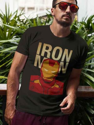 Μπλουζάκι με στάμπα/Ironman-black, μαύρο μπλουζάκι με στάμπα iron man,super heroes,marvel,μπλουζάκι κοντομάνικο,μπλουζάκι με σχέδιο,t-shirt με σχέδιο,ανδρικό t-shirt,βαμβακερό μπλουζάκι.