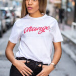 Γυναικείο μπλουζάκι με στάμπα/’Change’-white