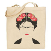 Τσάντα tote/Frida 2, υφασμάτινη τσάντα με τύπωμα Frida Kahlo,Υφασμάτινες τσάντες με σχέδιο,βαμβακερές,tote bags,cotton bags,τσάντες με τύπωμα,στάμπα.