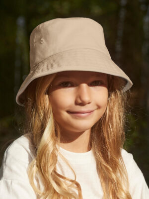 Junior Organic/Cotton Bucket Hat,καπέλο με στάμπα,καπέλο με εκτύπωση,καπέλο με σχέδιο,μάυρο καπέλο,snapback hat,straight,cup,hat,black hat,printed hat.