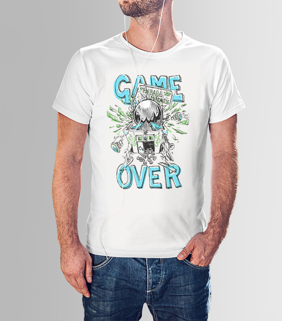 Μπλουζάκι με στάμπα/GameOver
