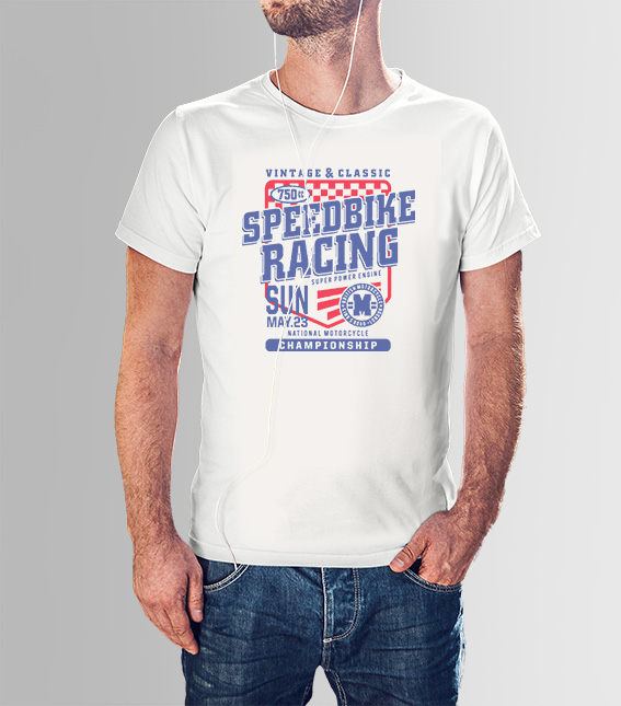 Μπλουζάκι με στάμπα/Speed Bike Racing