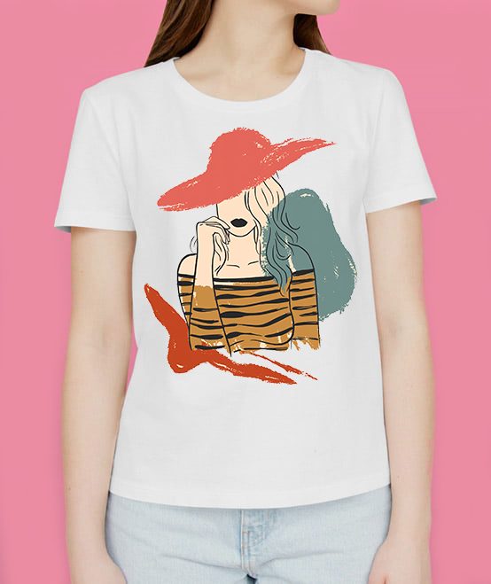 Γυναικείο μπλουζάκι με στάμπα/Vintage Woman