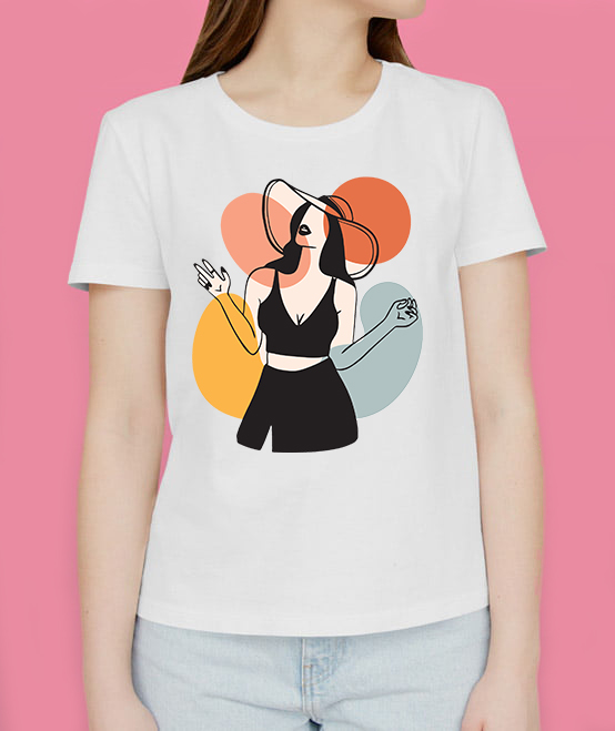 Γυναικείο μπλουζάκι με στάμπα/Vintage summer