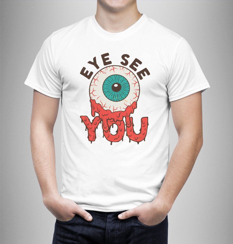 Μπλουζάκι με στάμπα/Eye see you