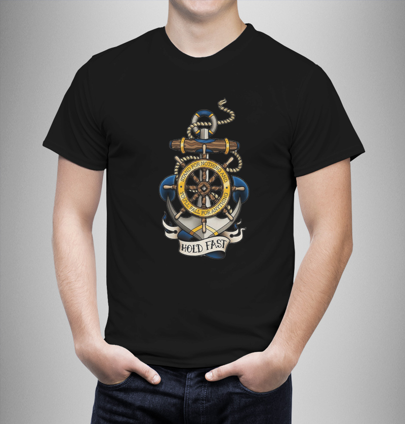 Μπλουζάκι με στάμπα/Marine anchor