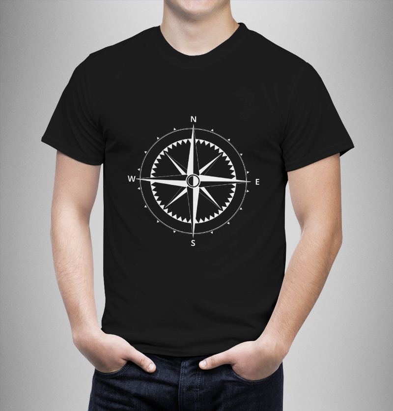 Μπλουζάκι με στάμπα/Νautical Compass