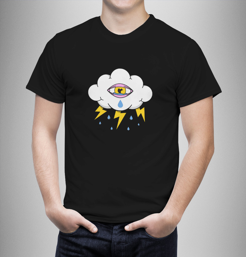 Μπλουζάκι με στάμπα/Eye cloud
