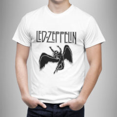 Μπλουζάκι με στάμπα/Led zeppelin, λευκό μπλουζάκι με στάμπα Led Zeppelin,rock,music,συγκροτήματα,μπλουζάκι κοντομάνικο,μπλουζάκι με σχέδιο,t-shirt με σχέδιο,ανδρικό t-shirt,βαμβακερό μπλουζάκι.