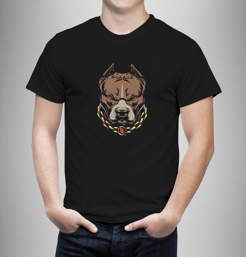 Μπλουζάκι με στάμπα/Pitbull