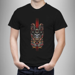 Μπλουζάκι με στάμπα/Ancient skull, μαύρο μπλουζάκι με στάμπα skull,japanese,ancient,μπλουζάκι κοντομάνικο,μπλουζάκι με σχέδιο,t-shirt με σχέδιο,ανδρικό t-shirt,βαμβακερό μπλουζάκι.