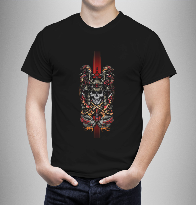 Μπλουζάκι με στάμπα/Ancient skull