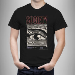 Μπλουζάκι με στάμπα/Society eye, μαύρο μπλουζάκι με στάμπα Society,osiris ,eye,μπλουζάκι κοντομάνικο,μπλουζάκι με σχέδιο,t-shirt με σχέδιο,ανδρικό t-shirt,βαμβακερό μπλουζάκι.