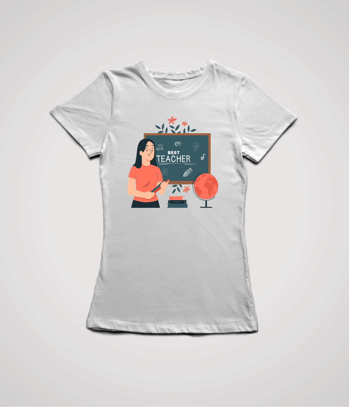 Γυναικείο μπλουζάκι με στάμπα/Best teacher1
