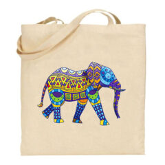 Τσάντα tote/Tribal elephant, Τσάντα με σχέδιο ελέφαντας,tribal,Υφασμάτινες τσάντες με σχέδιο,βαμβακερές,tote bags,cotton bags,τσάντες με τύπωμα,στάμπα.