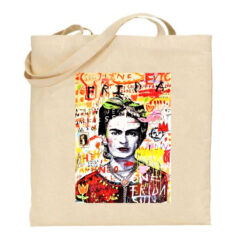 Tσάντα tote/Frida modern, Tσάντα με εκτύπωση,Frida Kahlo, Υφασμάτινες τσάντες με σχέδιο,βαμβακερές,tote bags,cotton bags,τσάντες με τύπωμα,στάμπα.