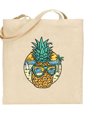 Τσάντα tote/Pinapple glasses, Τσάντα με σχέδιο ανανάς,καλοκαίρι,Υφασμάτινες τσάντες με σχέδιο,βαμβακερές,tote bags,cotton bags,τσάντες με τύπωμα,στάμπα.