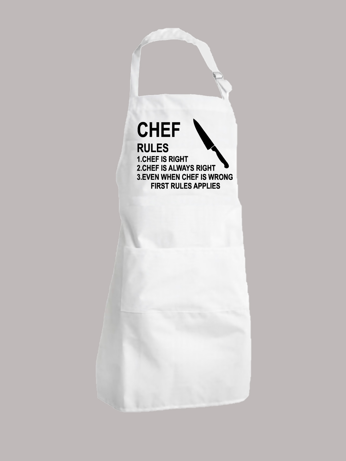 Ποδιά με σχέδιο/Chef rules