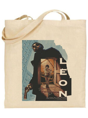 Τσάντα tote/Leon the professional, tote bag υφασμάτινη με τύπωμα leo the professional,movie,poster,Υφασμάτινες τσάντες με σχέδιο,βαμβακερές,tote bags,cotton bags,τσάντες με τύπωμα,στάμπα.