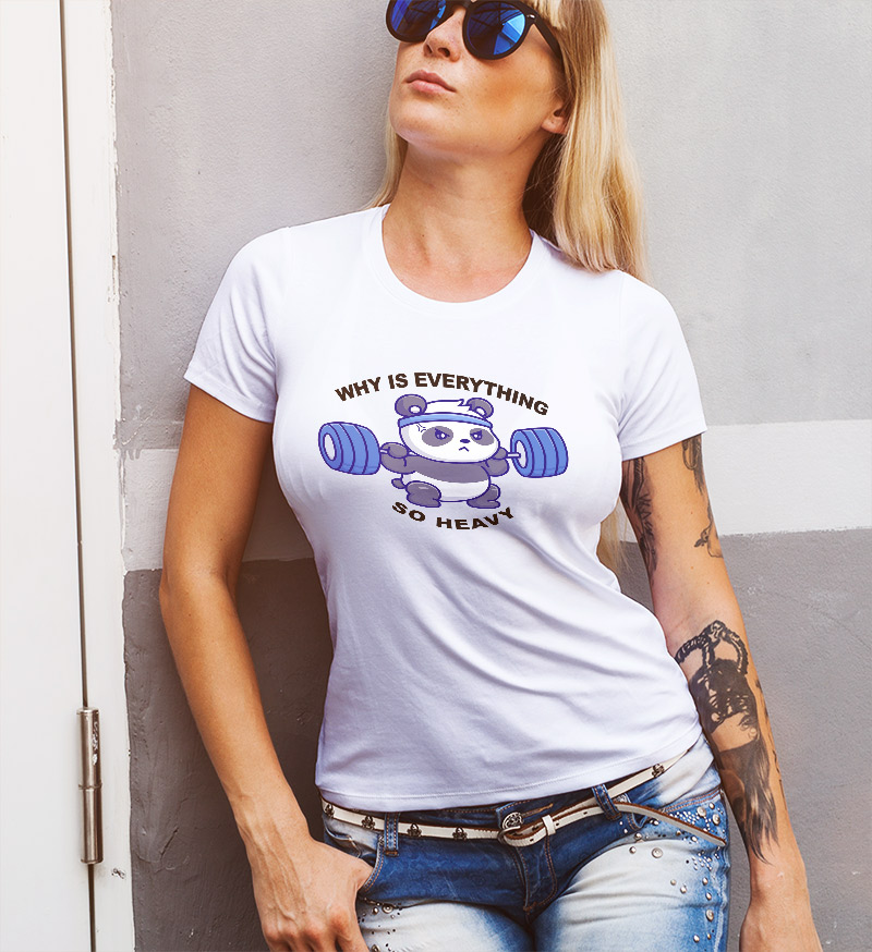 Γυναικείο μπλουζάκι με στάμπα/Panda gymlove