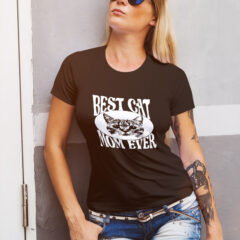 Γυναικείο μπλουζάκι με στάμπα/Βest Catmom, t-shirt women's,with cat mom design,cat,kitty,love. μπλουζάκι κοντομάνικο με τύπωμα γάτα,γατομαμά,αγάπη.