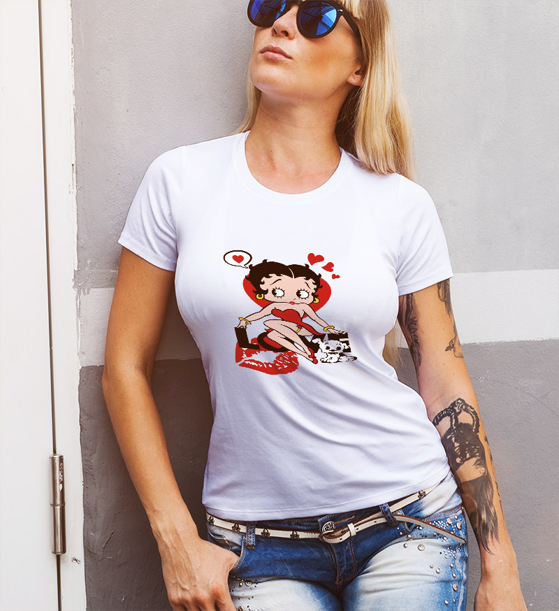 Γυναικείο μπλουζάκι με στάμπα/Betty boop