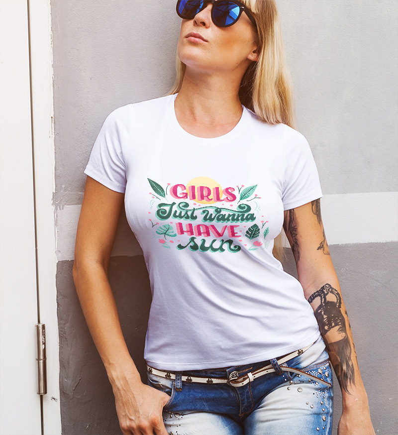 Γυναικείο μπλουζάκι με στάμπα/Girls fun