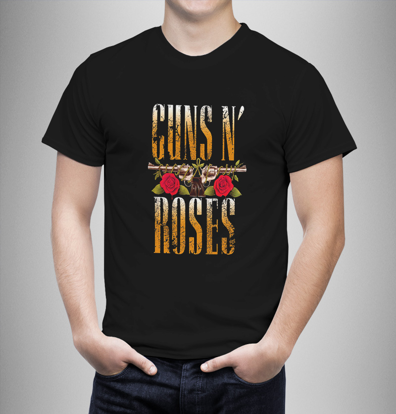 Μπλουζάκι με στάμπα/Guns n’Roses golden,
