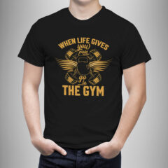 Μπλουζάκι με στάμπα/Gym humour, μπλουζάκι καλοκαιρινό,με τύπωμα,κίτρινο,γυμναστήριο,στάμπα. t-shirt with digital print,for gym lovers,gym,athletes,μαύρο μπλουζάκι με στάμπα,μπλουζάκι κοντομάνικο,μπλουζάκι με σχέδιο,t-shirt με σχέδιο,ανδρικό t-shirt,βαμβακερό μπλουζάκι.