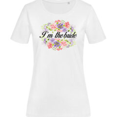 Γυναικείο μπλουζάκι με στάμπα/Im the bride, t-shirt for bachelorette with floral pattern,wedding,pre-wedding party. μπλουζάκι με στάμπα,για μπατσελορέτ,πάρτυ,γάμος,νύφες,λουλούδια.