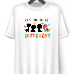 Παιδικό μπλουζάκι/Be different, λευκό μπλουζάκι παιδικό κοντομάνικο με στάμπα,με μήνυμα διαφορετικότητας,its ok to be different,για αγόρι,για κορίτσι, μπλουζάκι με σχέδιο,βαμβακερό μπλουζάκι.