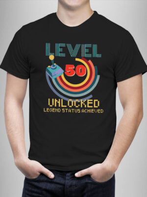 Μπλουζάκι με στάμπα/Level 50, t-shrirt for men,with digital print. μπλουζάκι με ψηφιακή εκτύπωση,μαύρο μπλουζάκι με στάμπα,μπλουζάκι κοντομάνικο,μπλουζάκι με σχέδιο,t-shirt με σχέδιο,ανδρικό t-shirt,βαμβακερό μπλουζάκι.