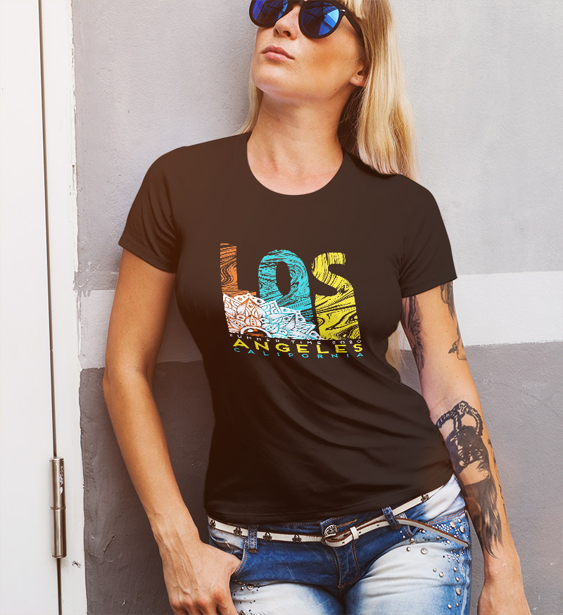 Γυναικείο μπλουζάκι με στάμπα/Los Angeles