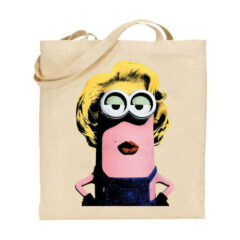 Τσάντα tote/Minion Marylin , tote bag,with funny minion print,marylin monroe,vintage,retro,oldschool. υφασμάτινη τσάντα με σχέδιο μίνιονς,χιουμοριστικό,Υφασμάτινες τσάντες με σχέδιο,βαμβακερές,tote bags,cotton bags,τσάντες με τύπωμα,στάμπα.