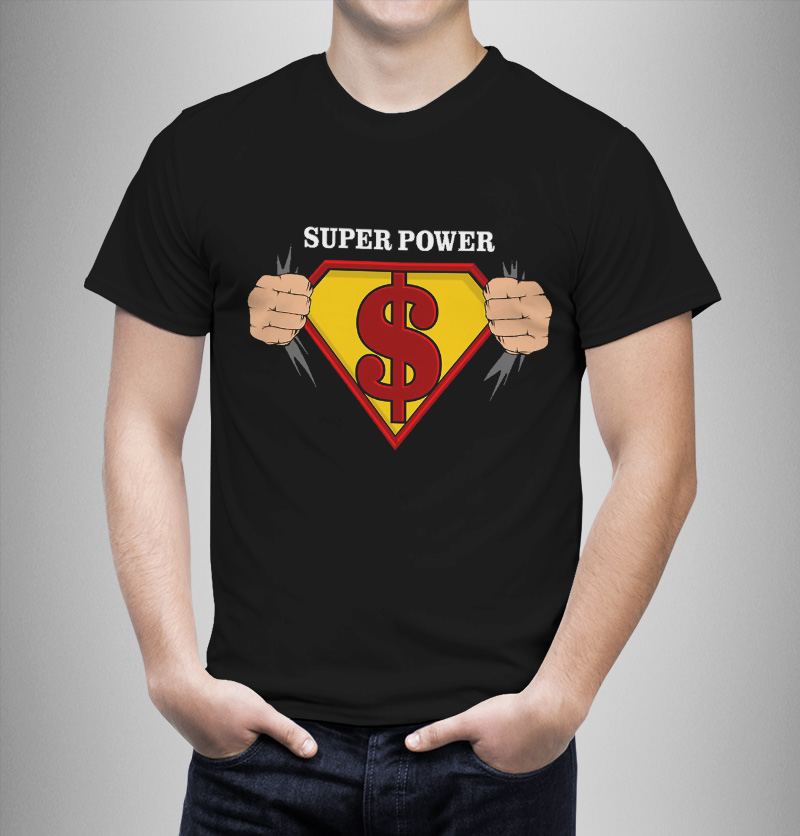Μπλουζάκι με στάμπα/Money power