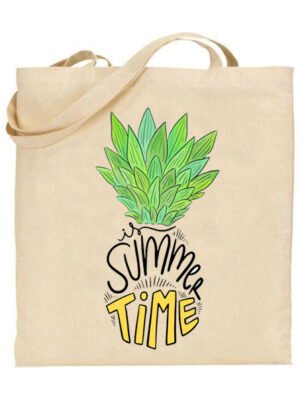 Τσάντα tote/Summer pineapple, summertime pineapple print, υφασμάτινη τσάντα με τύπωμα ανανάς,καλοκαίρι,Υφασμάτινες τσάντες με σχέδιο,βαμβακερές,tote bags,cotton bags,τσάντες με τύπωμα,στάμπα.