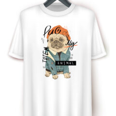 Παιδικό μπλουζάκι/Pug life, άσπρο μπλουζάκι κοντομάνικο, παιδικό με σχέδιο σκυλάκι,pug,για αγόρι,για κορίτσι, μπλουζάκι με στάμπα.
