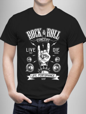 Μπλουζάκι με στάμπα/Rock οn, black t-shirt for men, rock and roll.music style μουσική,μπλουζάκι,ρόκ,μαύρο μπλουζάκι με στάμπα,μπλουζάκι κοντομάνικο,μπλουζάκι με σχέδιο,t-shirt με σχέδιο,ανδρικό t-shirt,βαμβακερό μπλουζάκι.