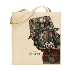 Τσάντα tote/Seven movie, tote bag ,υφασμάτινη ,με στάμπα, απο ταινία τρόμου, seven, morgan freeman,horro movie,thriller,Υφασμάτινες τσάντες με σχέδιο,βαμβακερές,tote bags,cotton bags,τσάντες με τύπωμα,στάμπα.