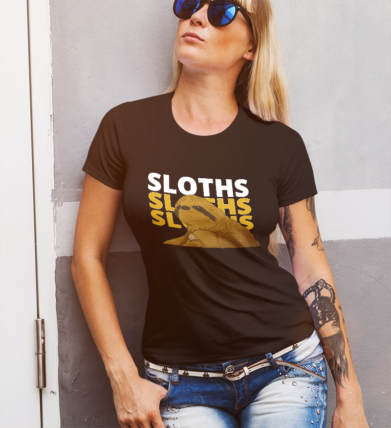 Γυναικείο μπλουζάκι με στάμπα/Sloths