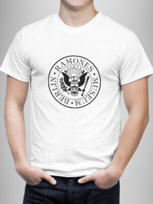 Μπλουζάκι με στάμπα/Ramones Berlin, t-shirt κοντομάνικο με τύπωμα συγκροτήματος ramones,μουσική,λευκό μπλουζάκι με στάμπα,μπλουζάκι κοντομάνικο,μπλουζάκι με σχέδιο,t-shirt με σχέδιο,ανδρικό t-shirt,βαμβακερό μπλουζάκι.