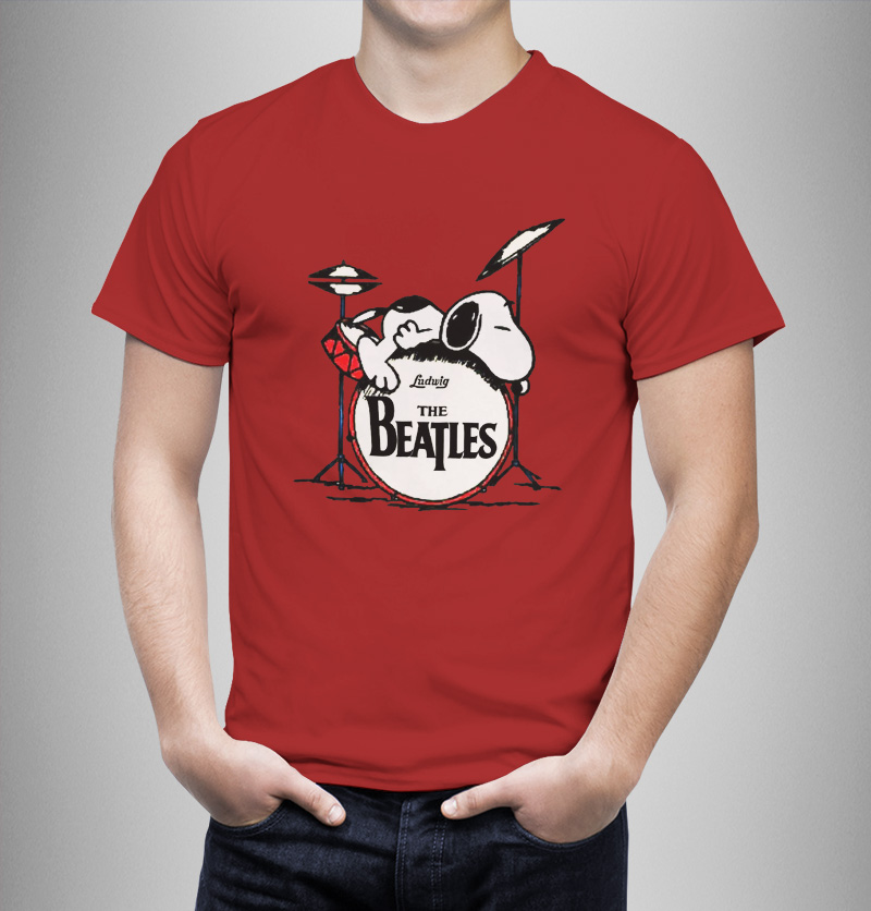 Μπλουζάκι με στάμπα/Snoopy Beatles