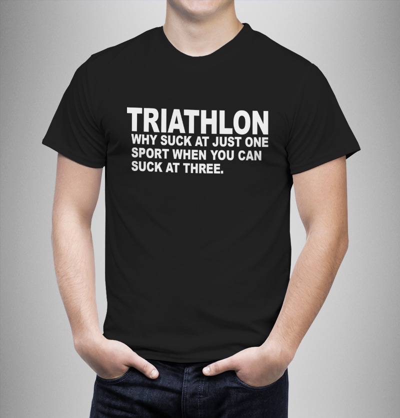 Μπλουζάκι με στάμπα/Triathlon humour