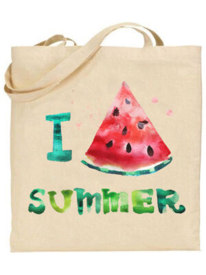 Τσάντα tote/Summer watermelon, watermelon print,i love summer,tote bag,Υφασμάτινες τσάντες με σχέδιο,βαμβακερές,tote bags,cotton bags,τσάντες με τύπωμα,στάμπα.