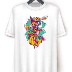 Παιδικό μπλουζάκι/The Weird guy, καλοκαιρινό μπλουζάκι κοντομάνικο,άσπρο, με τύπωμα γκράφιτι,για αγόρι,για κορίτσι,στάμπα.